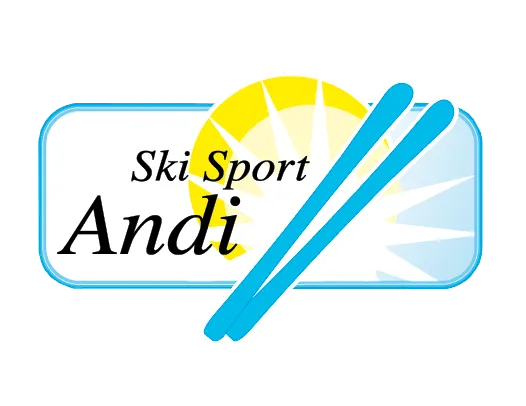 Logo von Ski Sport Andi mit Sonne und Skiern